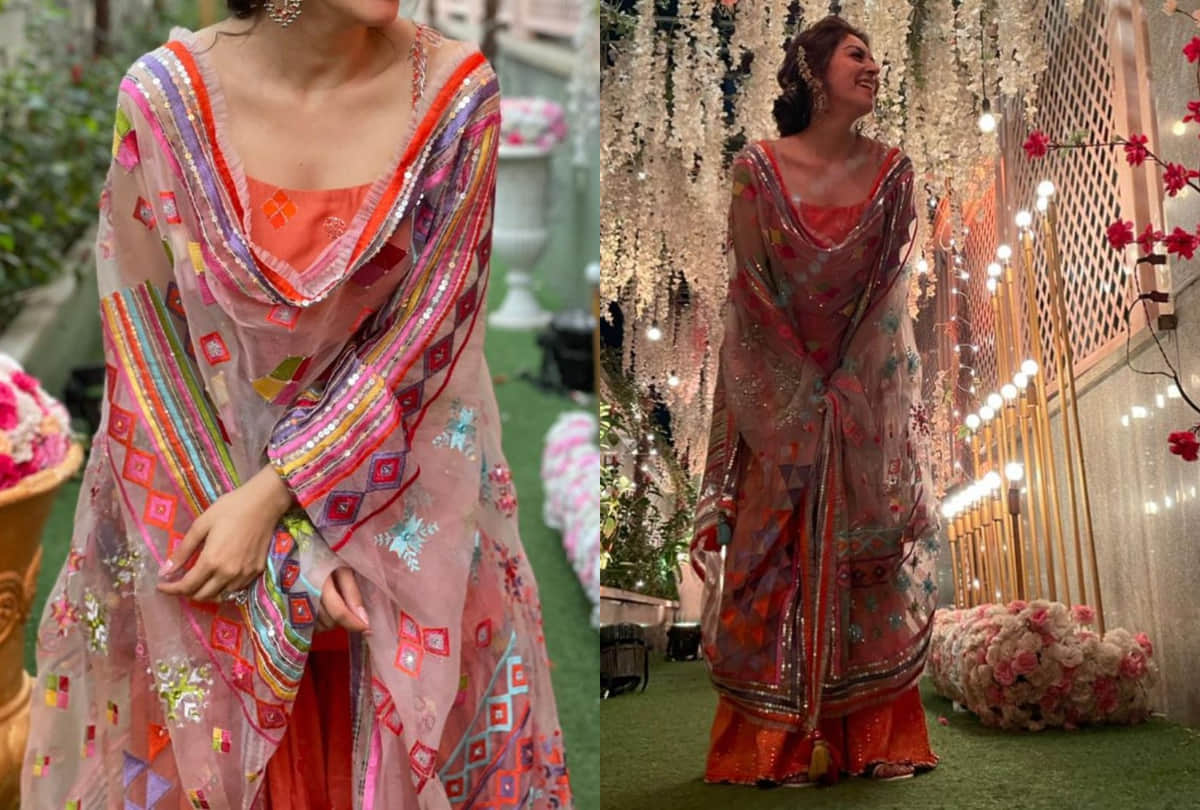 hansika motwani beautiful ethnic look in brother wedding