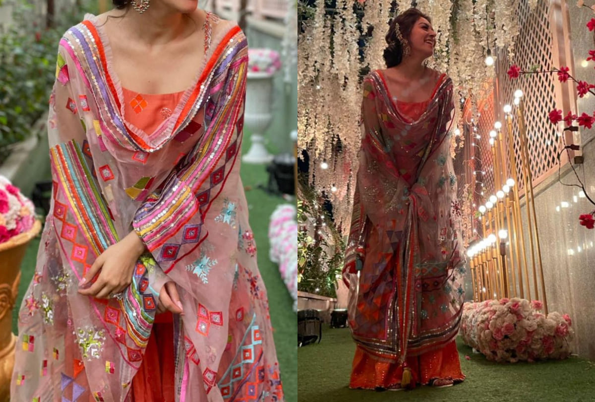 hansika motwani beautiful ethnic look in brother wedding