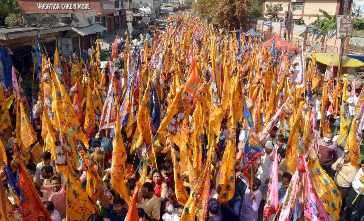 Khatu Shyam Prabhu's trail journey in Muzaffarnagar