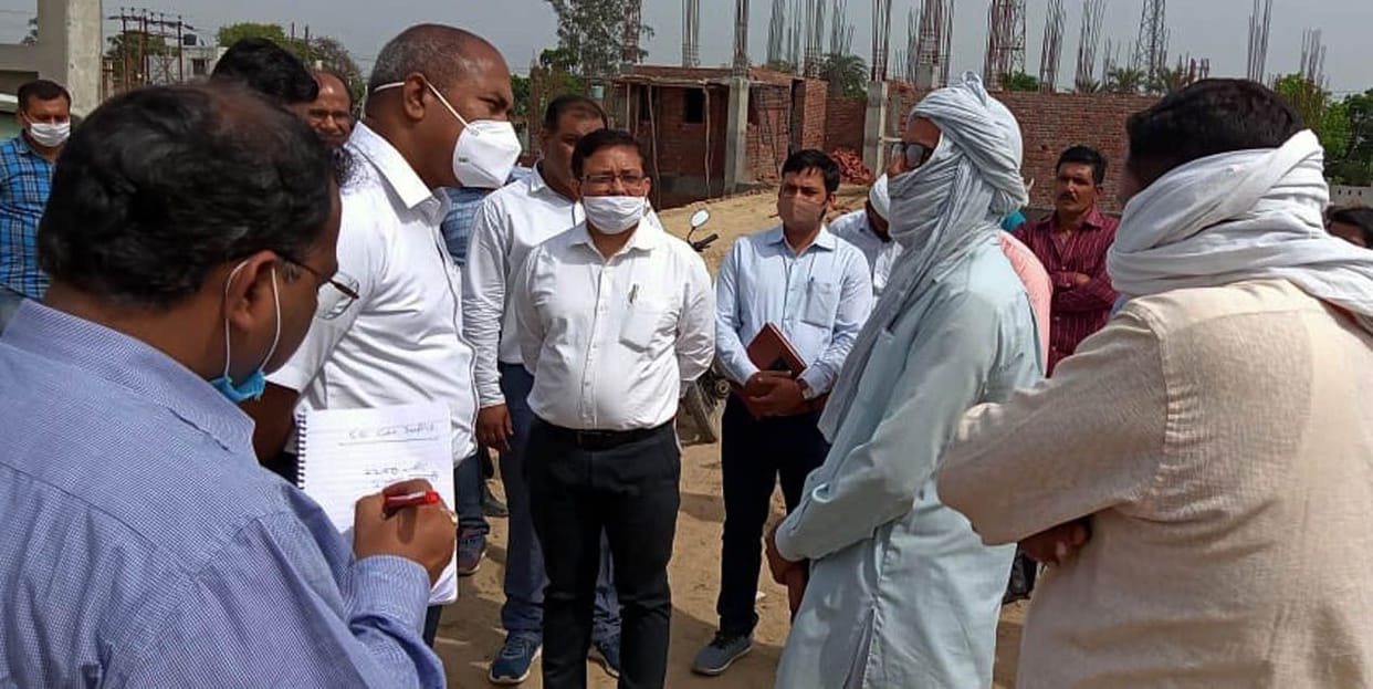 The commissioner inspected the ITI building under construction
