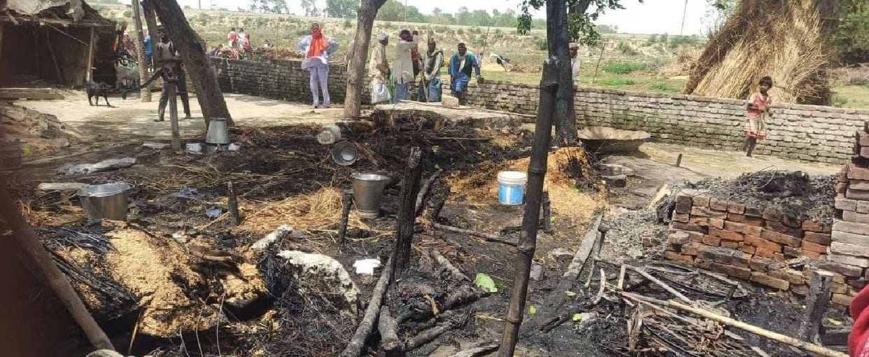 Fire in Ballia old woman dead