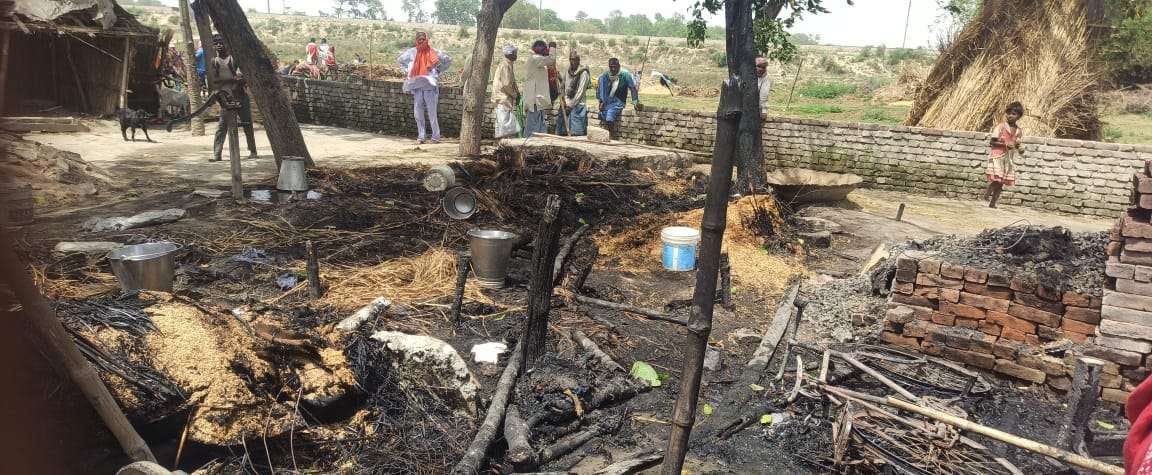 fire in two place, old women died