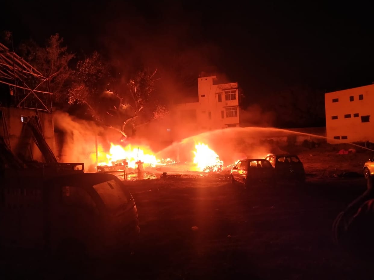 haridwar news: lpg cylinder blast in haridwar hari ram ashram tents caught fire