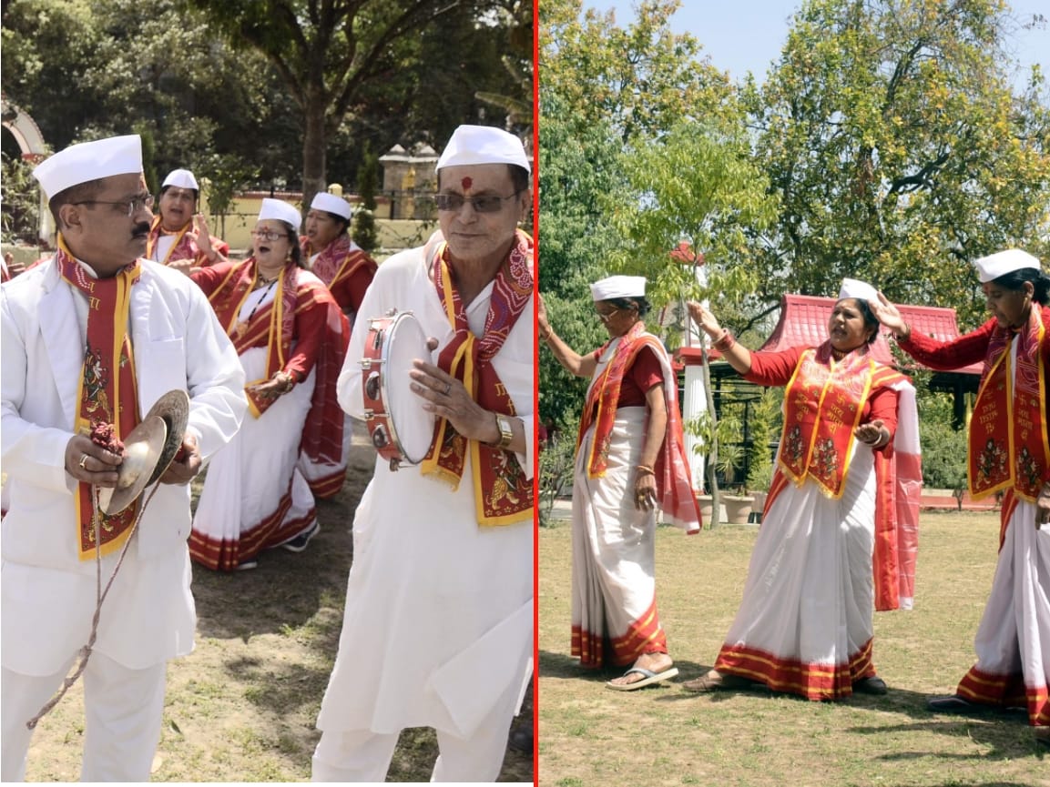 holi 2021: celebration of kumaoni holi in dehradun with dhol damau, photos