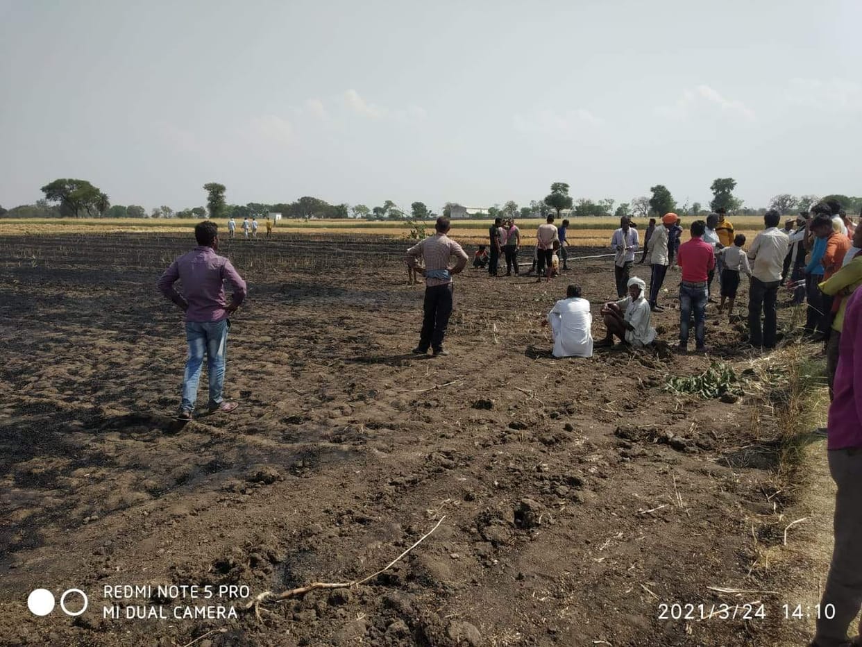 wheat crops burned in silavan