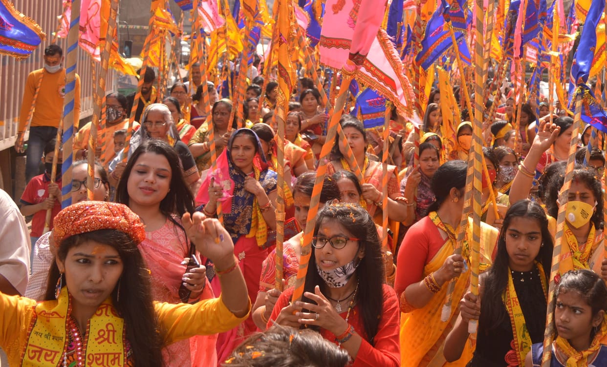 Khatu Shyam's procession was taken out with pomp