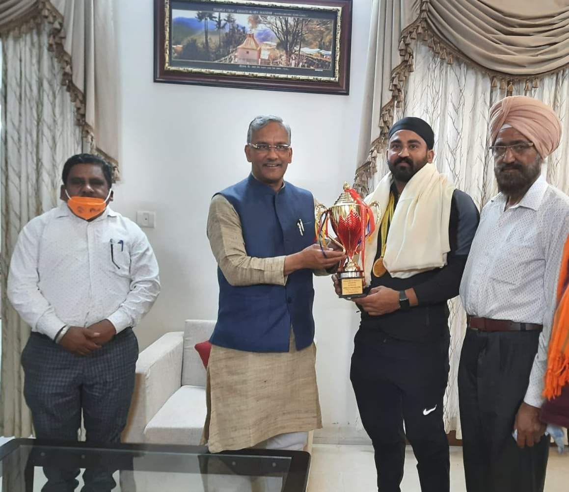 Manpreet was honored by the former Chief Minister