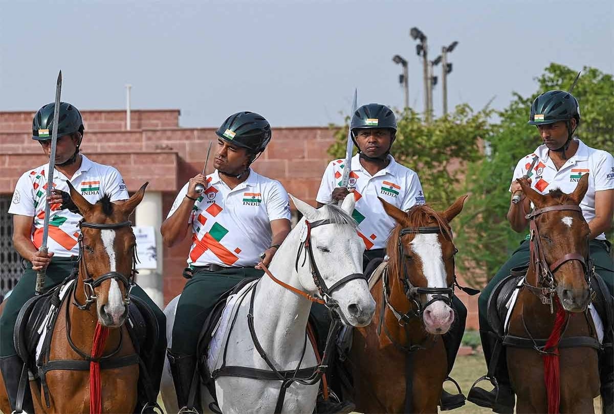 Tent Pegging World Cup Qualifier horsemen of Indian nationality represented Nepal
