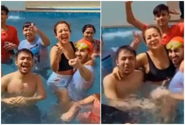 Neha Kakkar Pre Holi Celebration 2021: Enjoys Pool Party with Husband Rohanpreet Singh, Photos Goes Viral