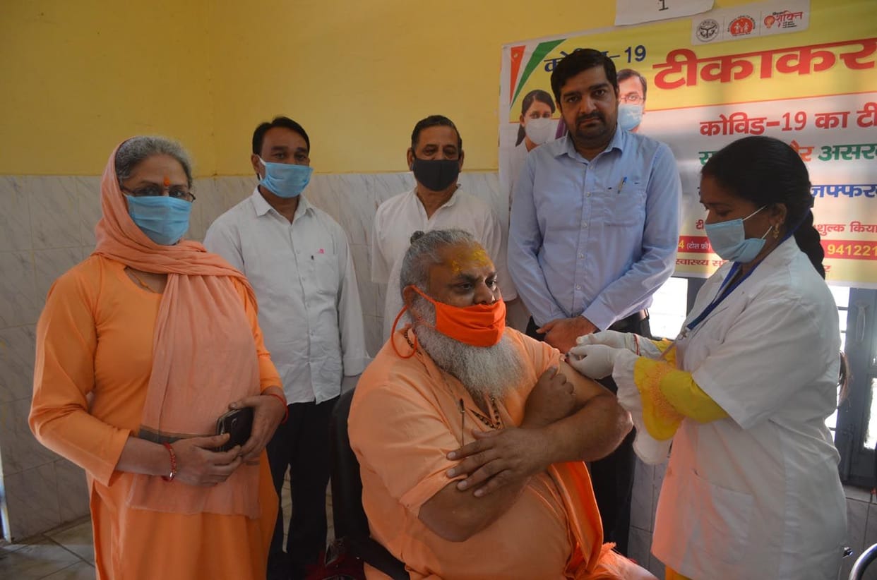 Saints and villagers get anti-coronary vaccines in Morena