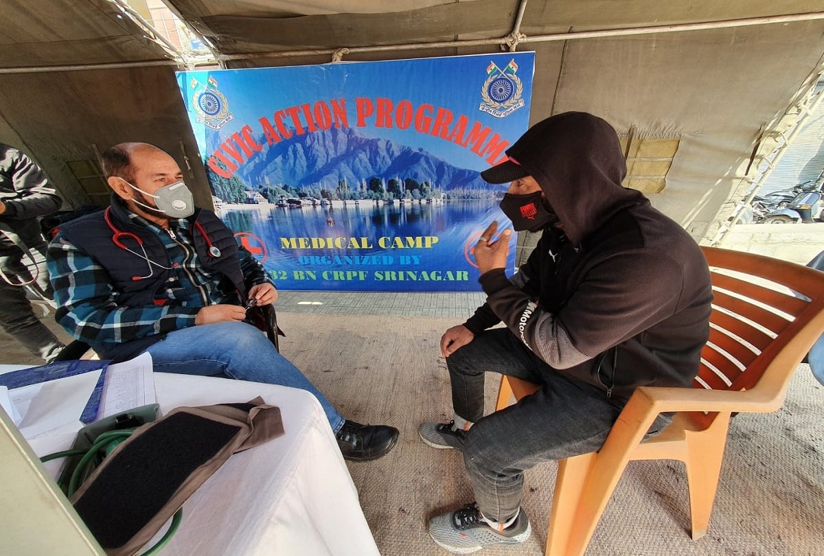 CRPF medical camp In Lal Chowk Srinagar jammu kashmir