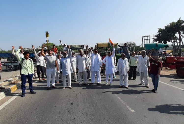 Farmers blocked many Highway in Haryana during Bharat Band
