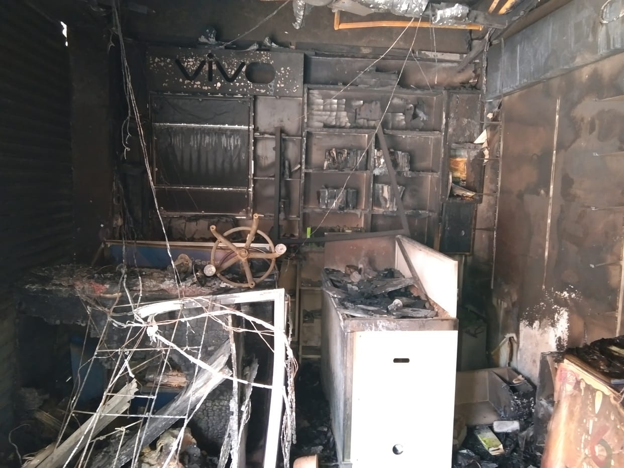 fire in shop