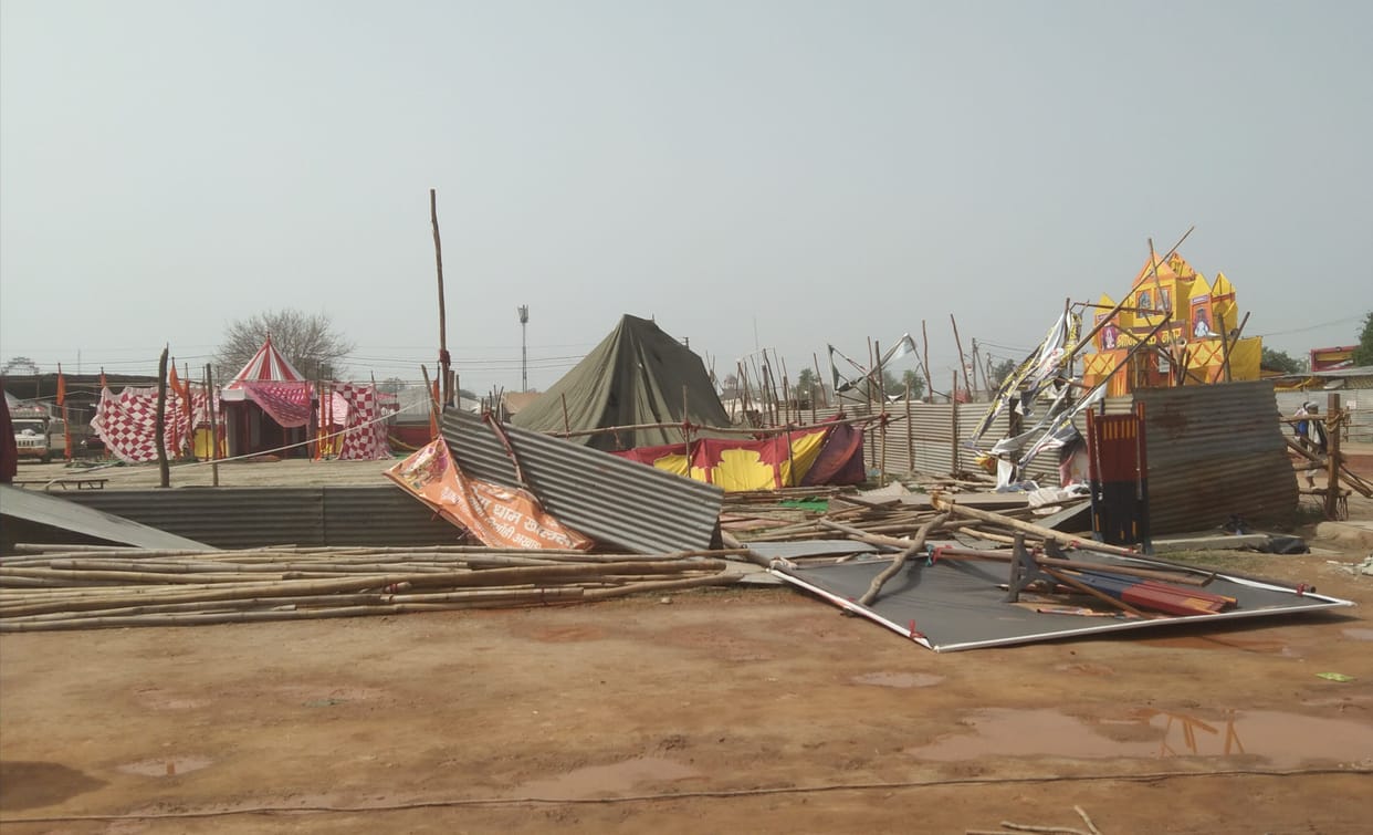 Mathura: Tents-dera started uprooting in Vrindavan Kumbh, Haridwar of saints traveled