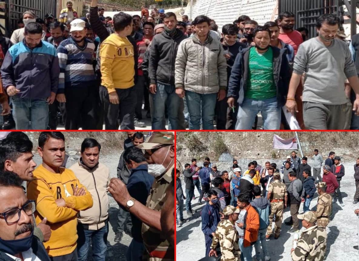uttarakhand news : CISF jawan pointed revolver on a labour photos