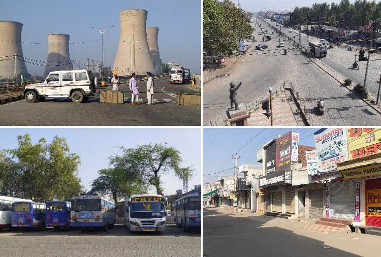Farmers block roads and rail tracks in Punjab, Silence at Bus and railway station during bharat bandh
