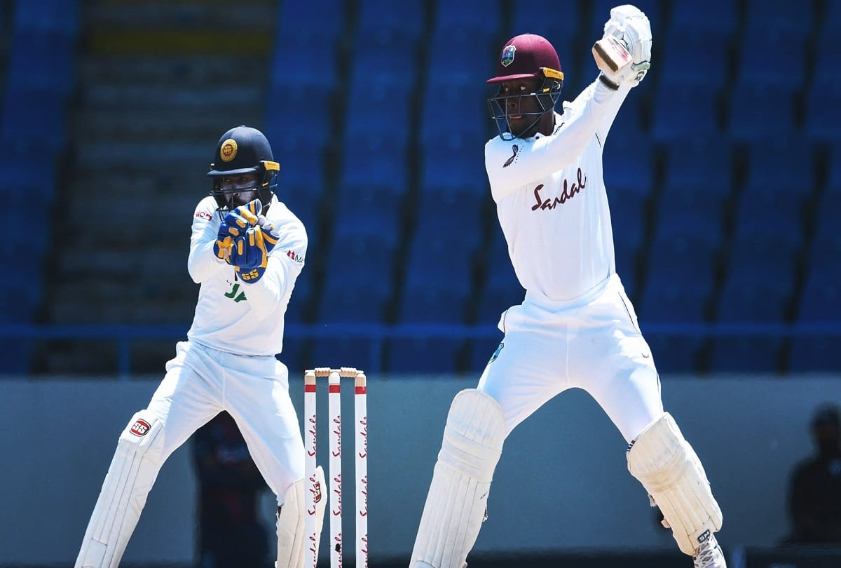 West Indies Nkrumah Bonner hits 113 runs not innings against Sri Lanka at Antigua in draw test