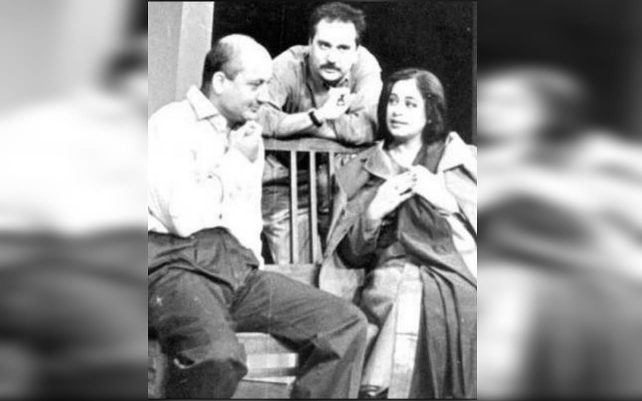 anupam kher shared unseen photos of his theater play with kiran kher and neena gupta on world theater day