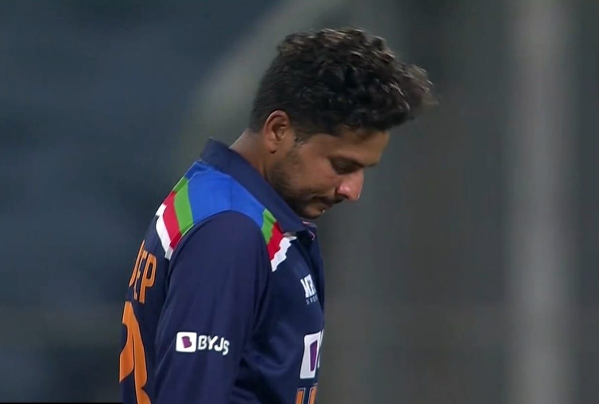 India vs England Kuldeep Yadav concedes eight sixes claims unwanted Indian record
