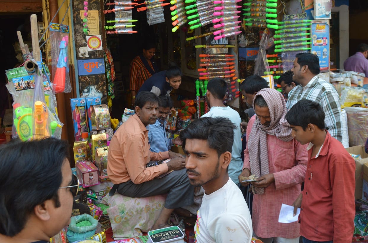 shopping on the ocassion of holi