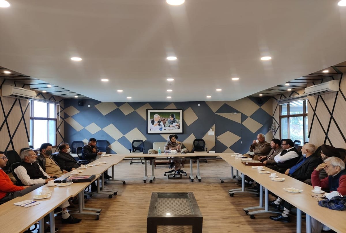 PDP Meeting in Srinagar under chairmanship of PAC chairperson and party President Mehboba Mufti