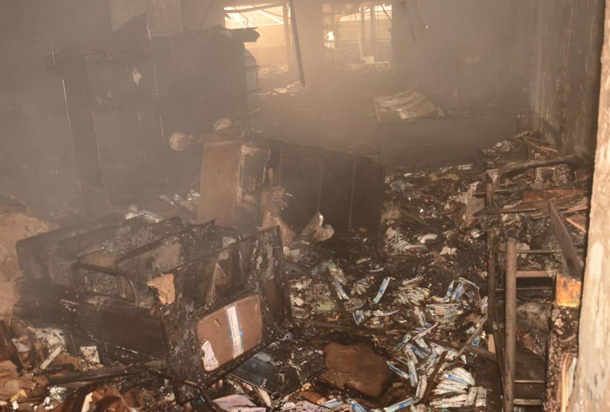 fire in icu ward of cardiology hospital kanpur