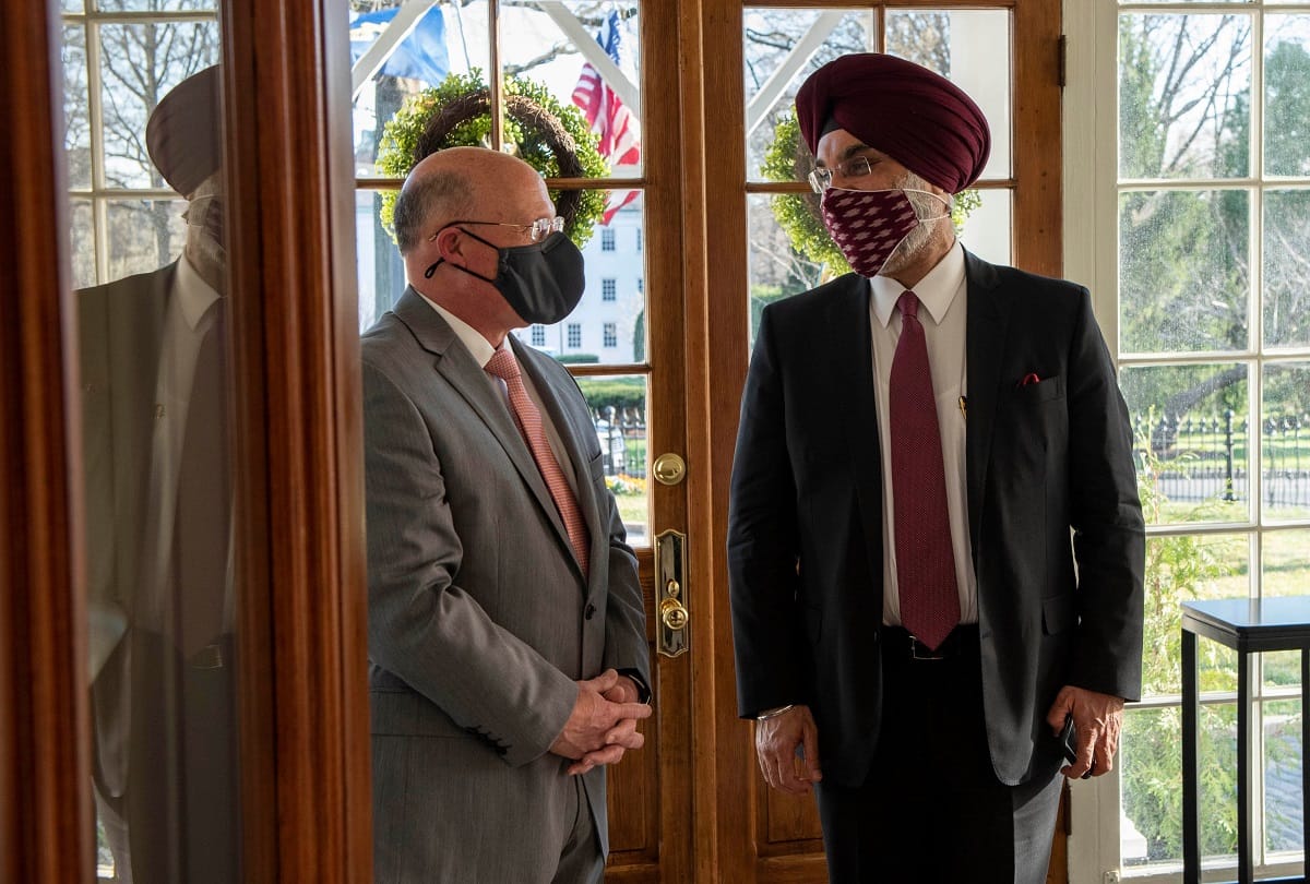 US Chief of Naval Operations Admiral Gilday meets Indian Ambassador Taranjit Singh Sandhu discuss defence Partnership