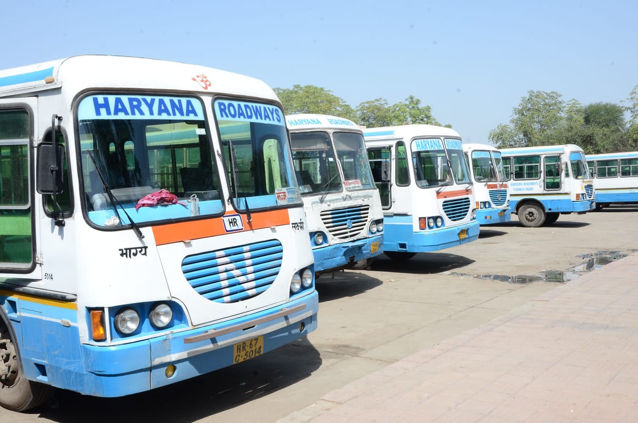 roadways buses, not moved in holi, bus stand