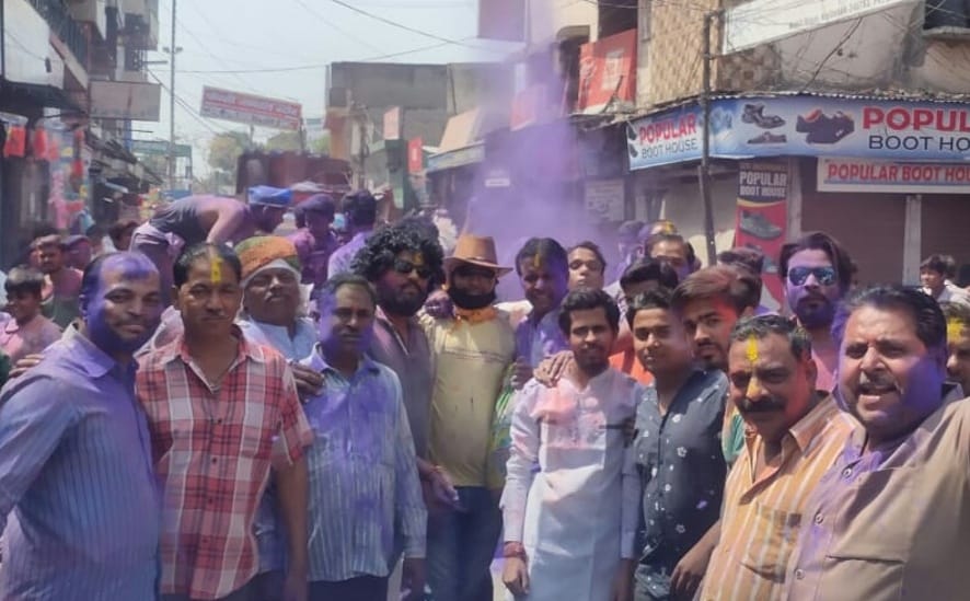 Gulal got fiercely in a color procession