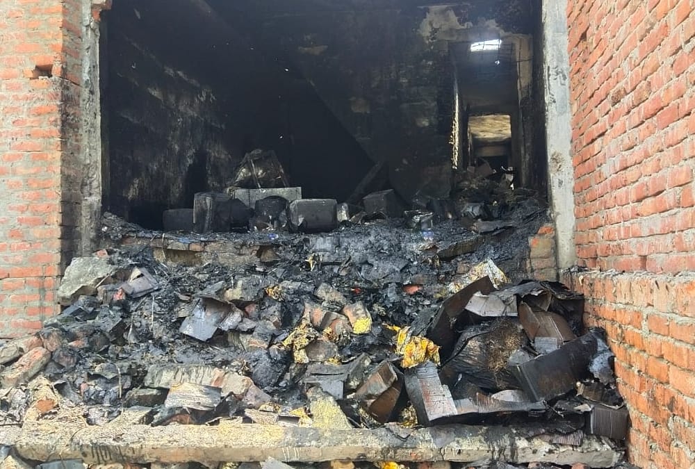 Fire broke out in a go down in Jarwal in Bahraich.
