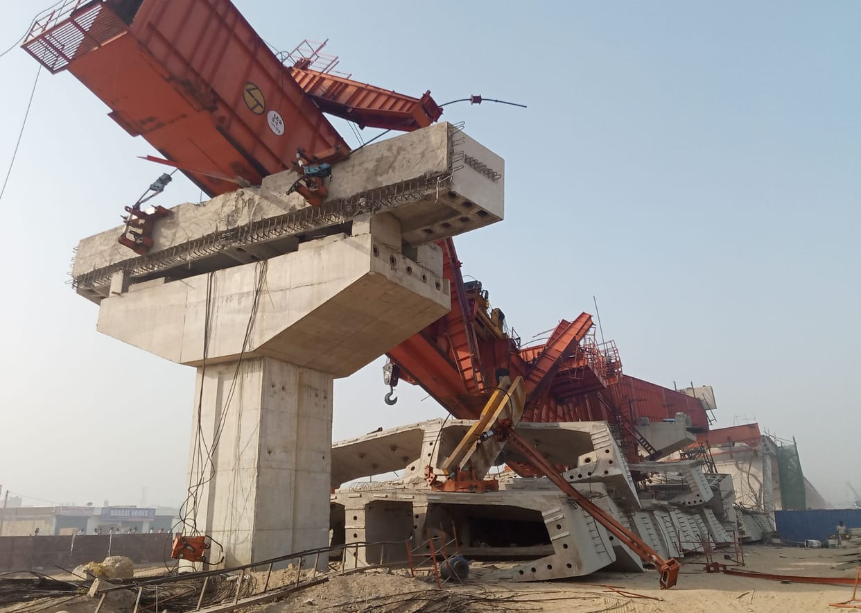 Part of flyover under construction on Dwarka Expressway collapsed, three injured