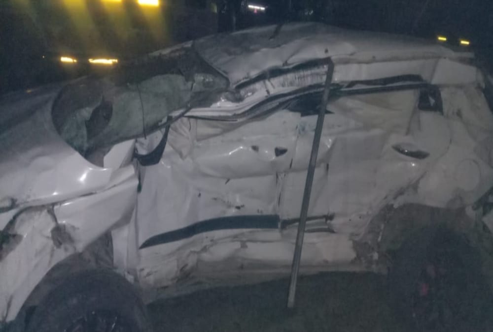 Uttarakhand News: Horrific Car Accident on Delhi Haridwar Highway on Holi 2021, Two junior engineer Died Photos