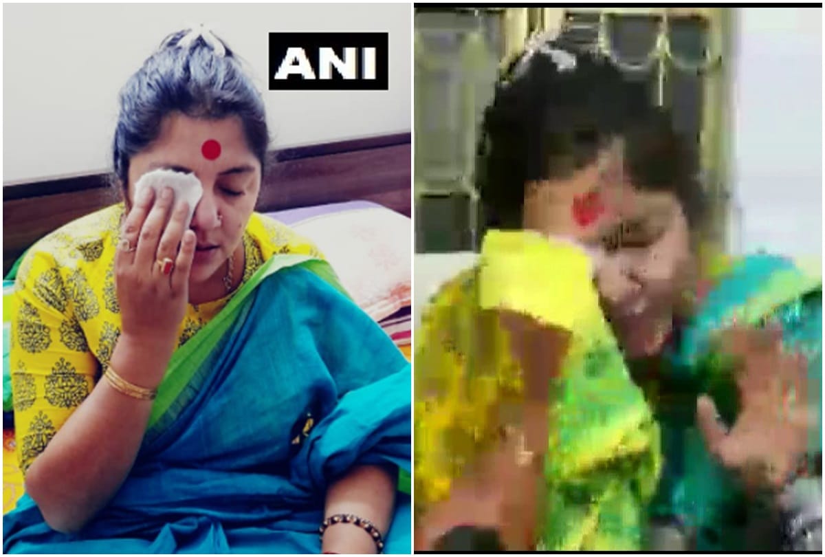 BJP Locket Chatterjee alleges that colours containing harmful chemicals on her face alleged tmc