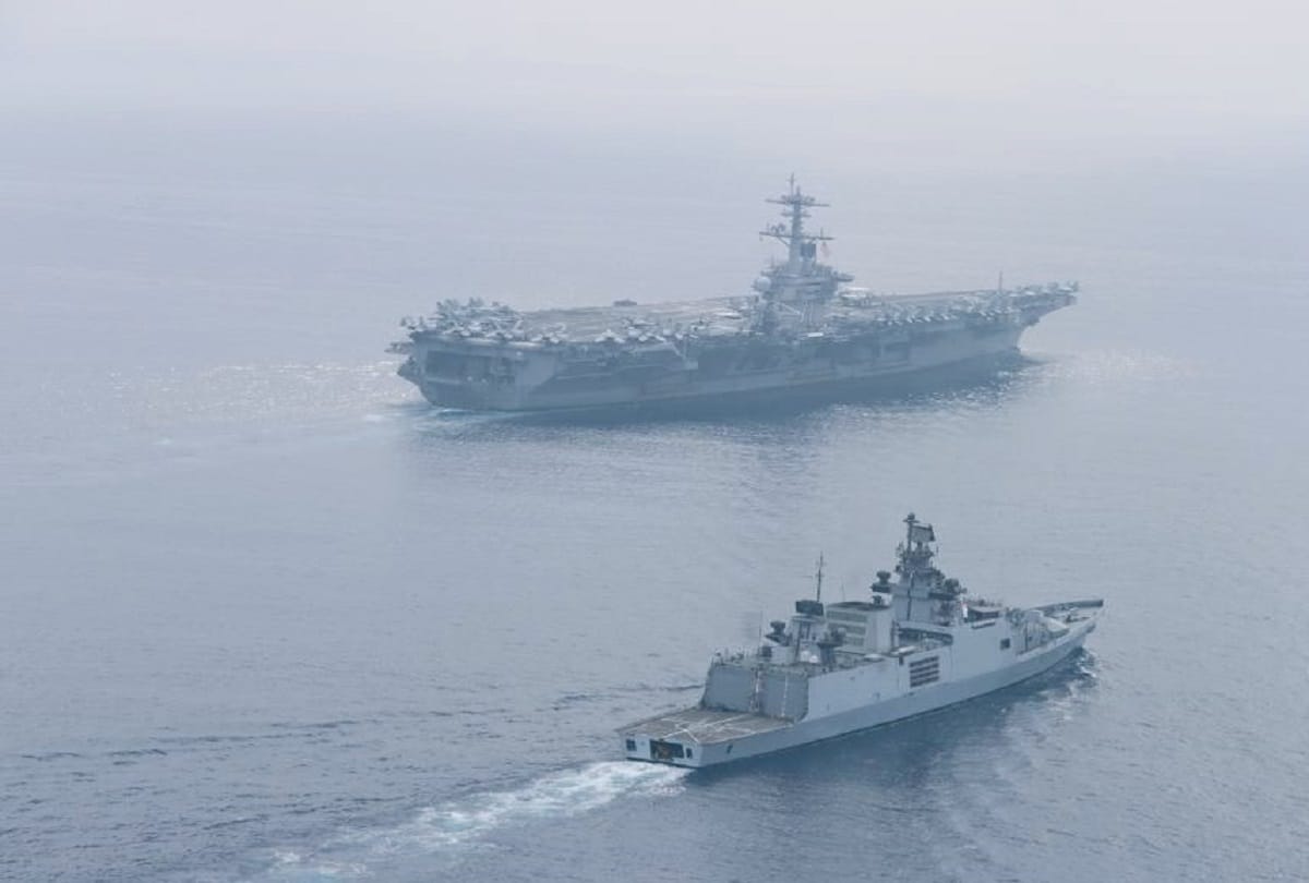 India and the United States began a two day naval exercise in the eastern Indian Mahasagar