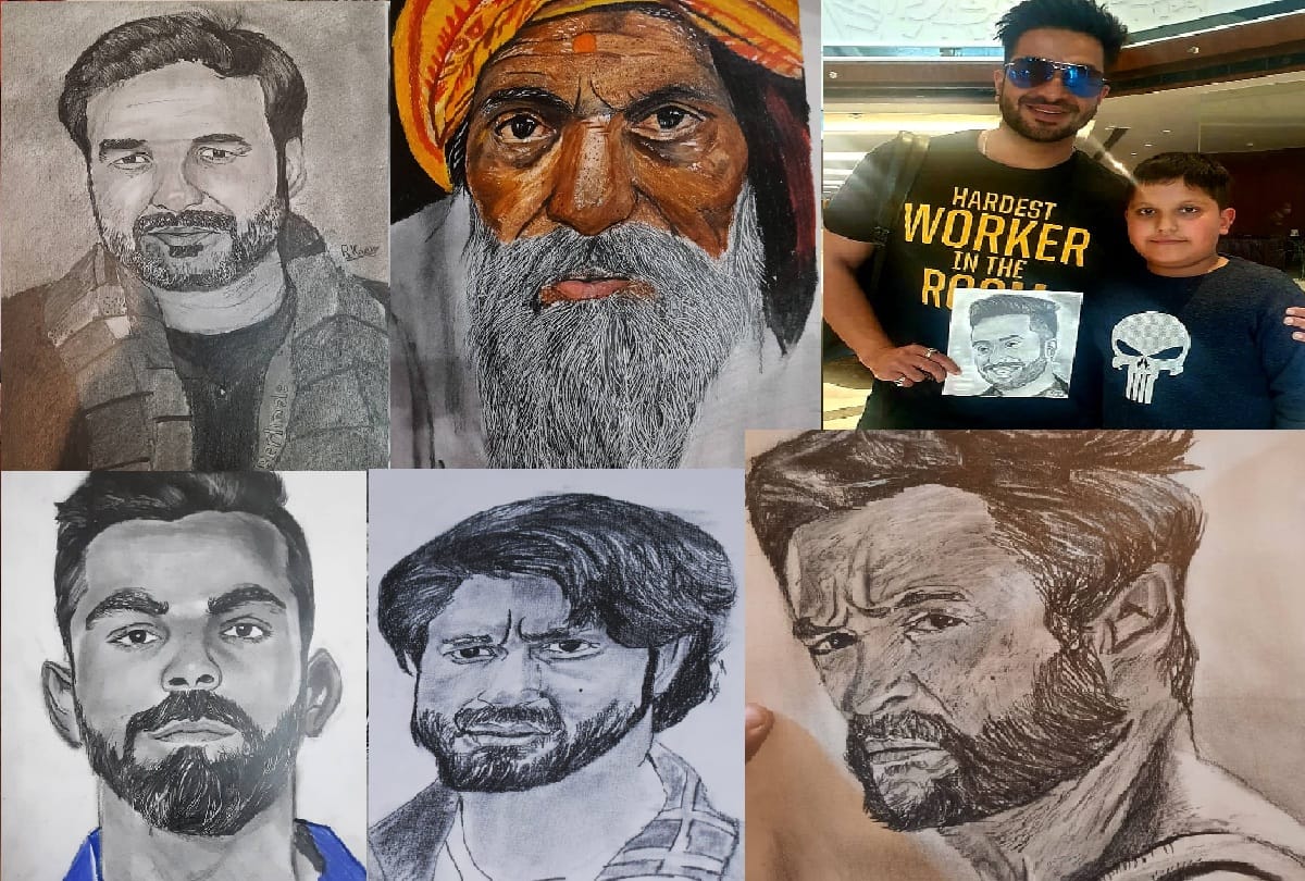 Sketch art Rigav Anand of Kathua made amazing sketches