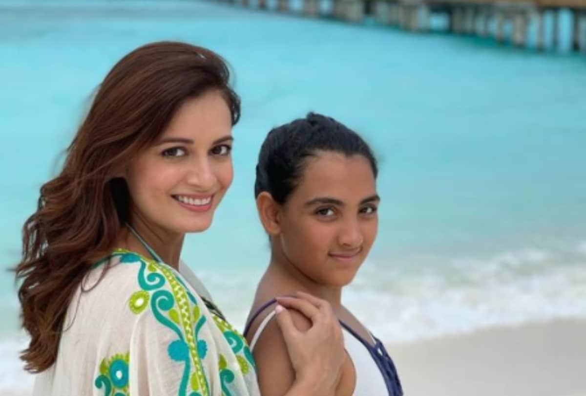 Dia Mirza Shares photos With Husband Vaibhav Rekhi And His Daughter samaira from Maldives