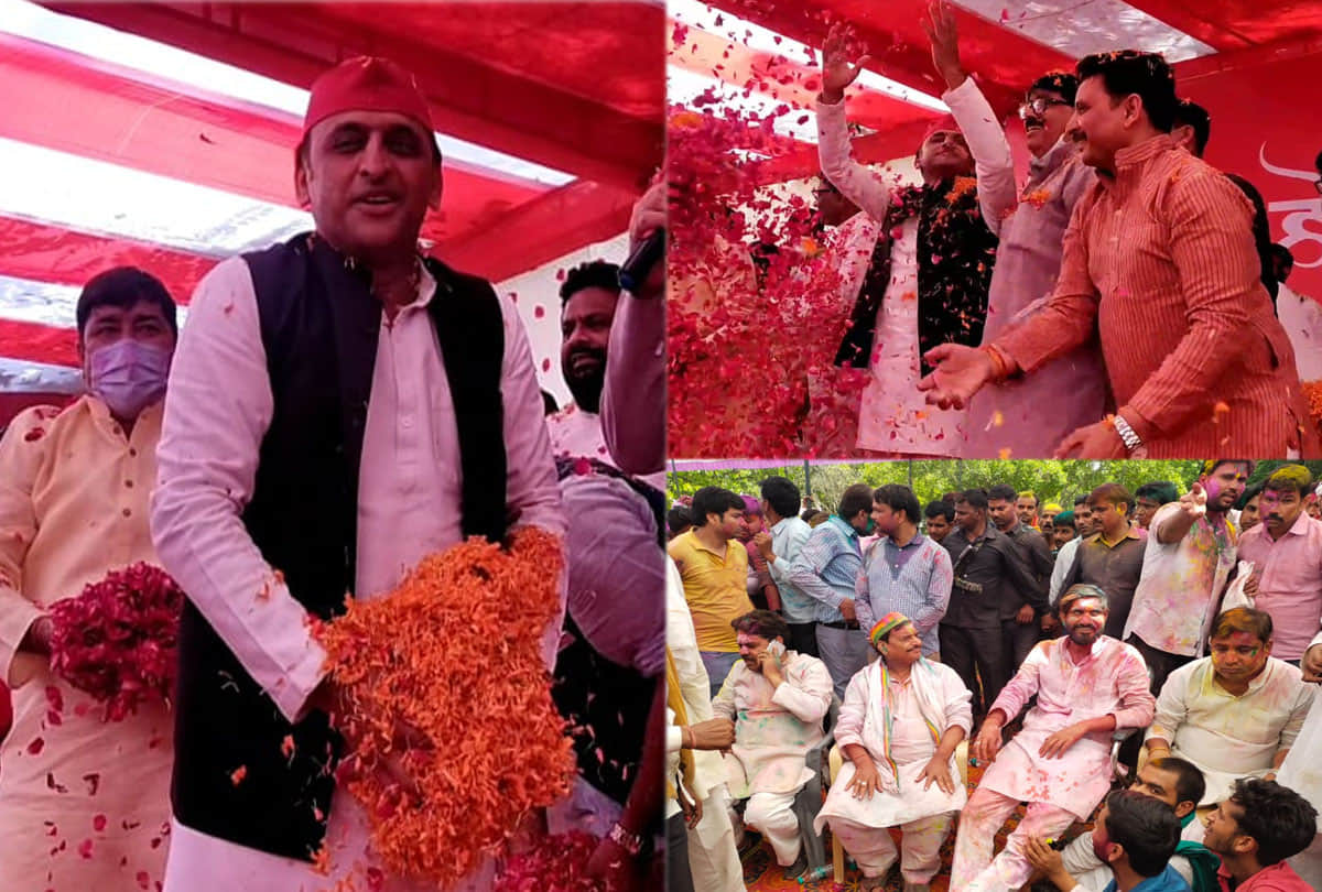 mulayam singh family celebrated Holi 2021