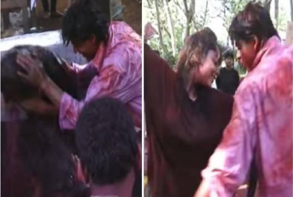 Shah Rukh Khan And Gauri Khan  Holi Party Vintage Video Is Hitting Internet
