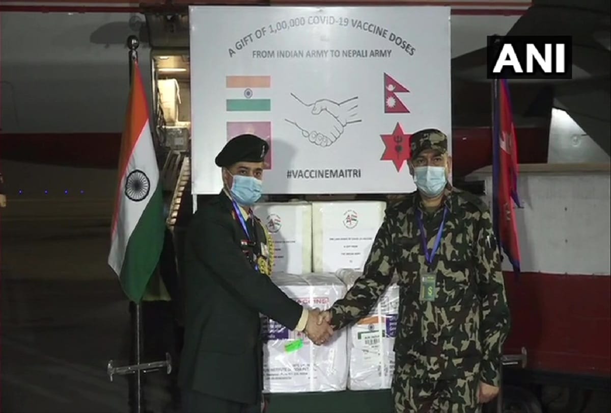Indian Army gifts one lakh doses of covid-19 vaccine to Nepal