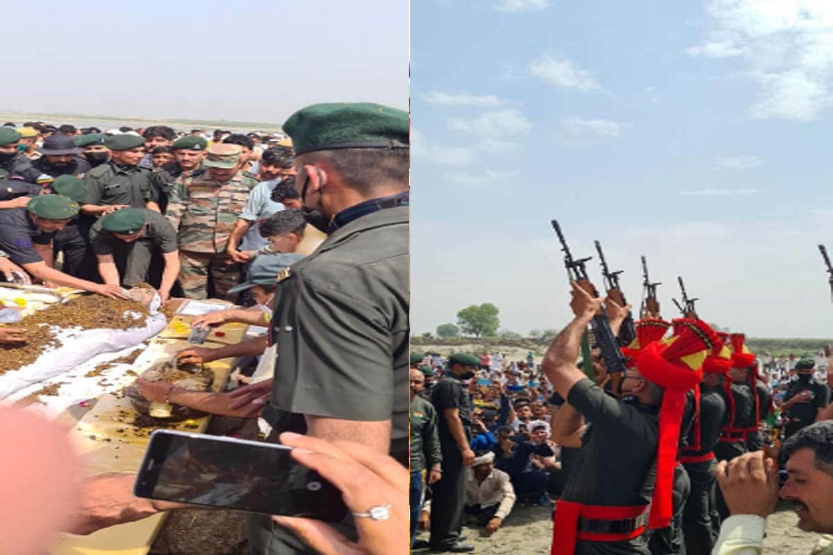 Salute to martyrdom : Baghpat Son martyred in Kashmir on the day of Holi, crowd join the last ride