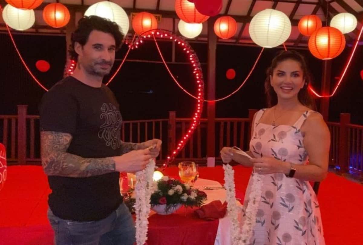 Sunny Leone husbad Daniel Weber gifted diamond necklace on 10th marriage anniversary