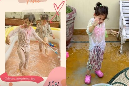taimar ali khan celebrated holi with soha ali khan daughter inaaya khemu video gone viral