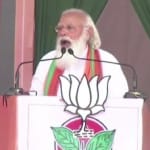 तमिलनाडु के धारापुरम में जनसभा को संबोधित करते पीएम मोदी