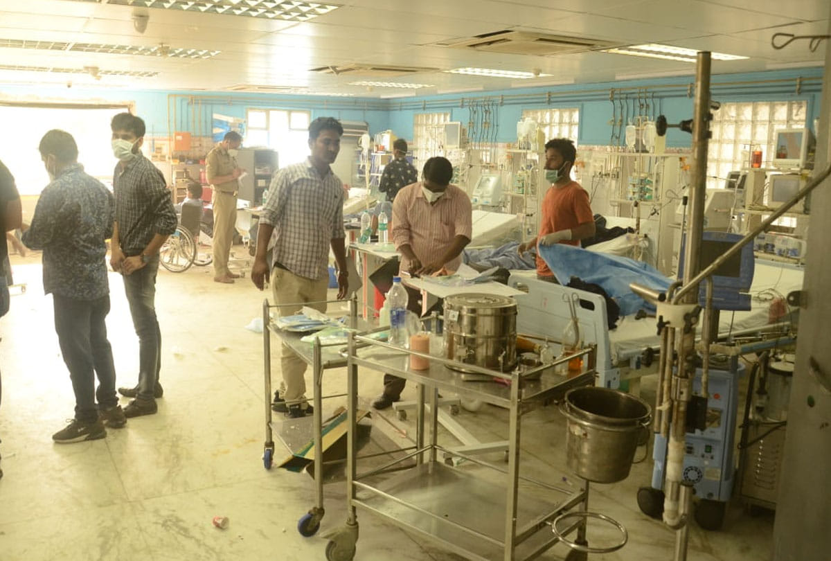 fire caught again in cardiology hospital in kanpur
