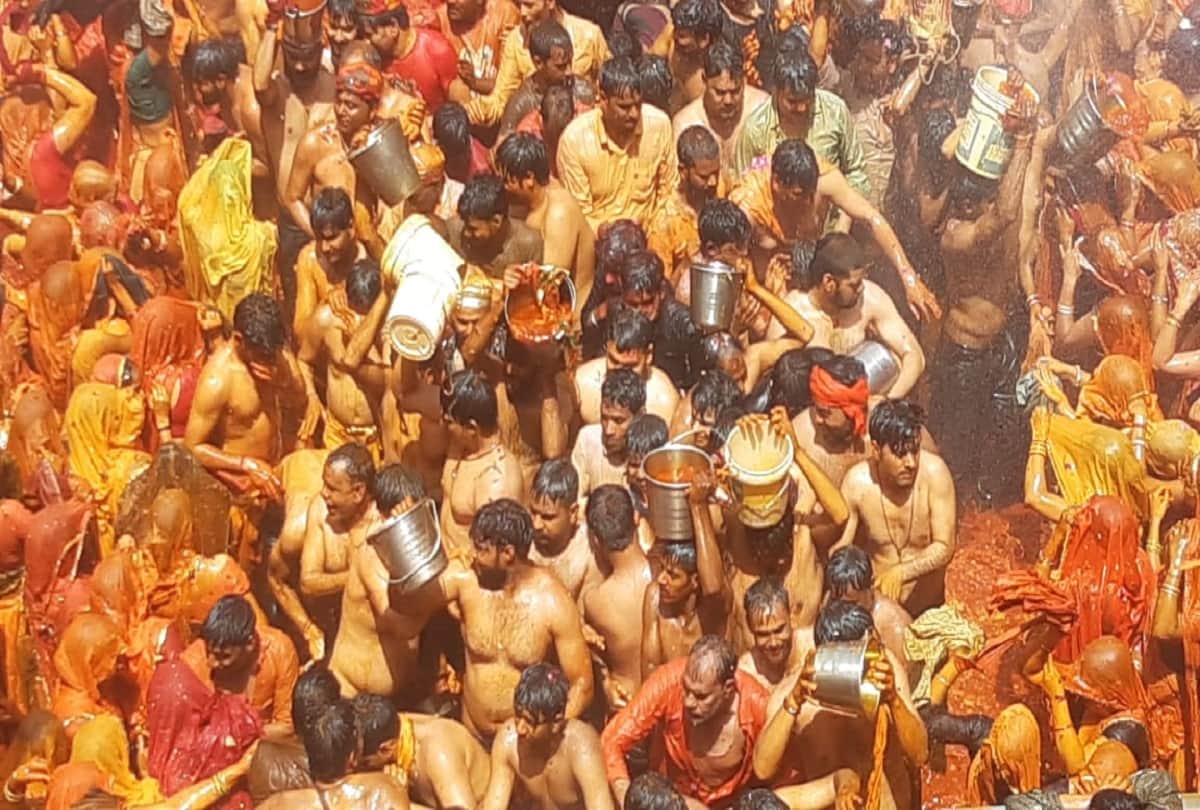 holi in mathura: huranga celebrated at dauji temple in baldev