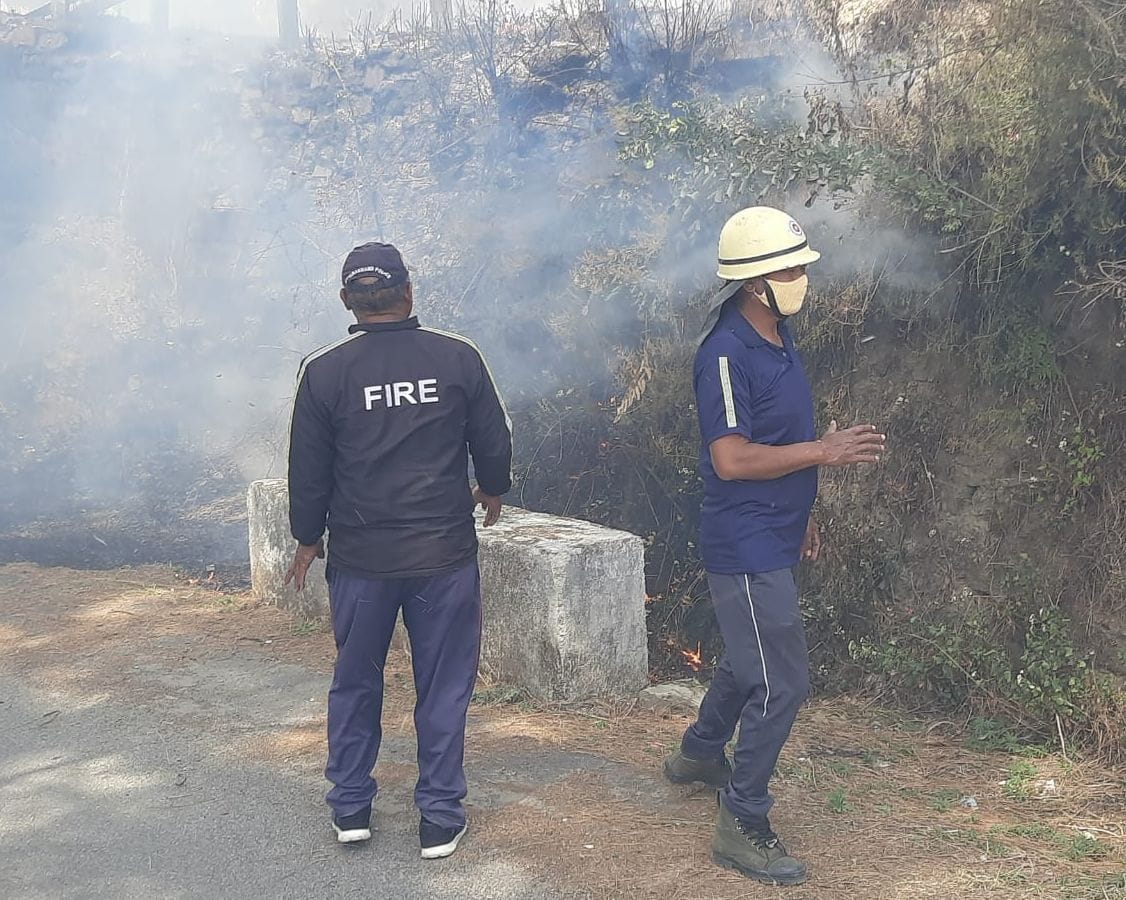 Forest fire reaches dumping zone