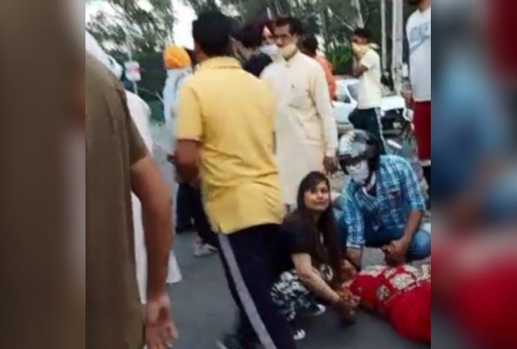 High speed Car crushed an elderly man in Patiala of Punjab