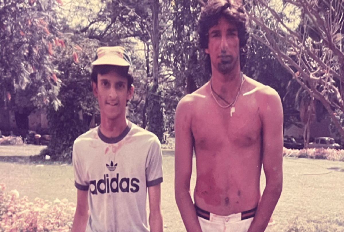 34-year-old photo of Pakistani cricketer Wasim Akram went viral on Holi