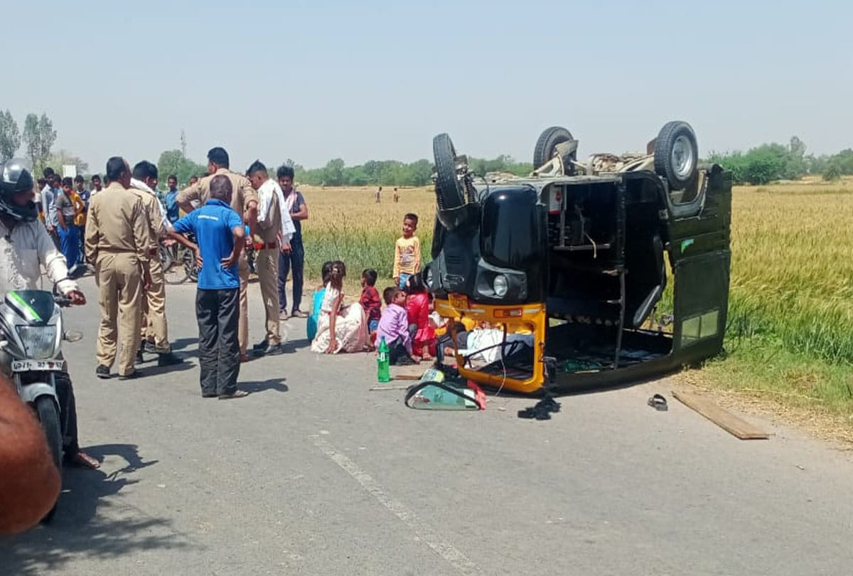 one people died in road accident in auraiya up