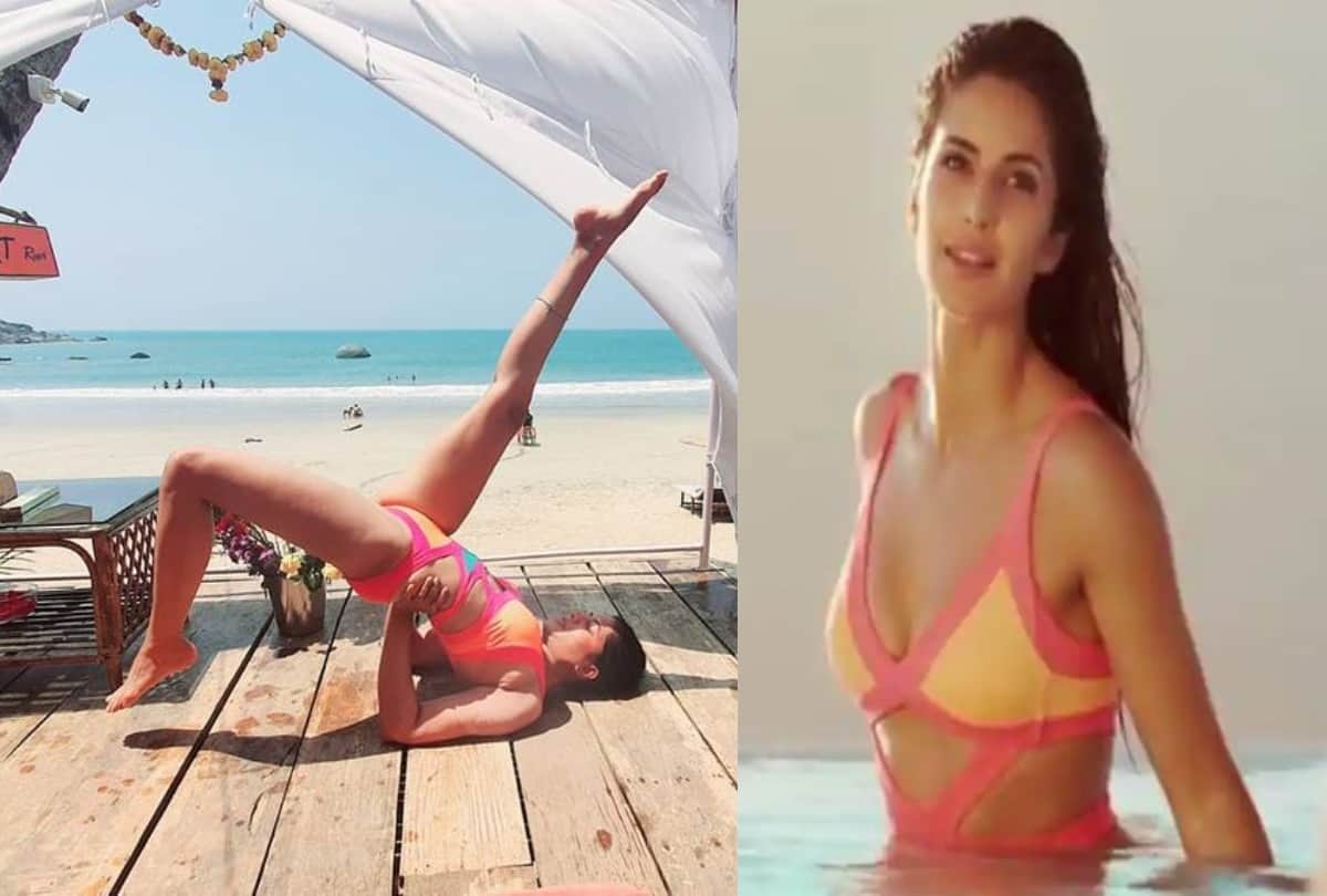 Bigg Boss 14 Fame Super Hot Kavita Kaushik Monokini Style Same As Katrina Kaif Wore In Bang Bang